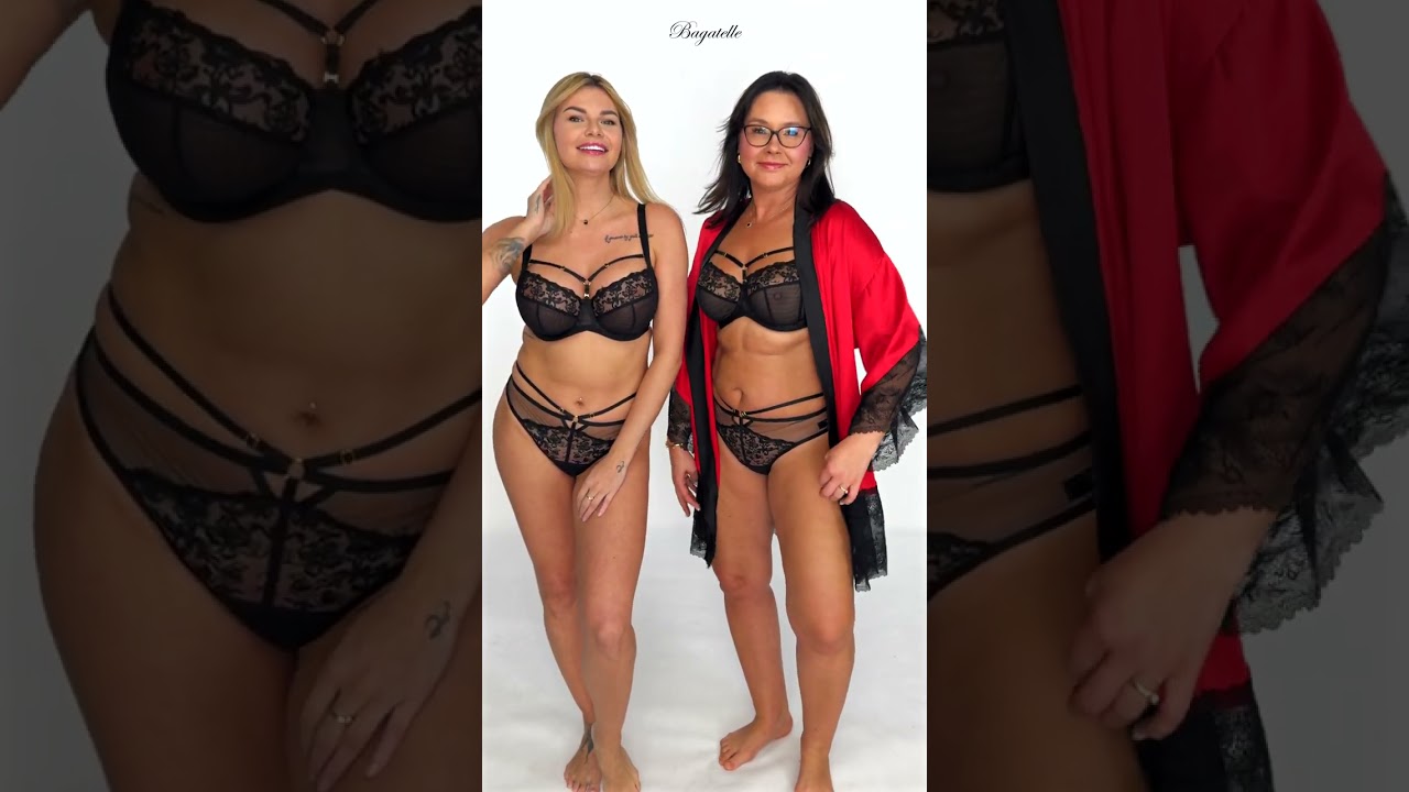 KINGA SC 1080 LINDA biustonosz miękki czarny +ANAIS ALISSAN NOCNA szlafrok krótki kolorowy