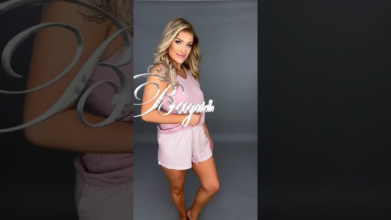 PIŻAMA VANESSA KRÓTKA RÓŻOWY