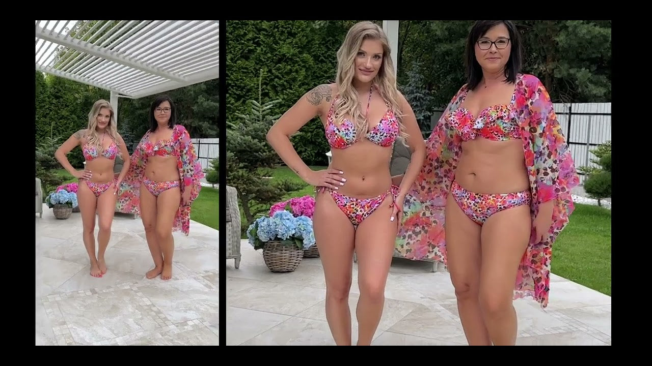 318  GABBIANO CARMEN DF 99 B KOSTIUM KĄPIELOWY DWUCZĘŚCIOWY KOLOROWY +GABBIANO KIMONO D 99 B KOLO