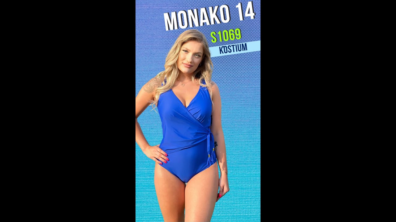 SELF S1069 MONACO 14 KOSTIUM KĄPIELOWY JEDNOCZĘŚCIOWY NIEBIESKI fashion