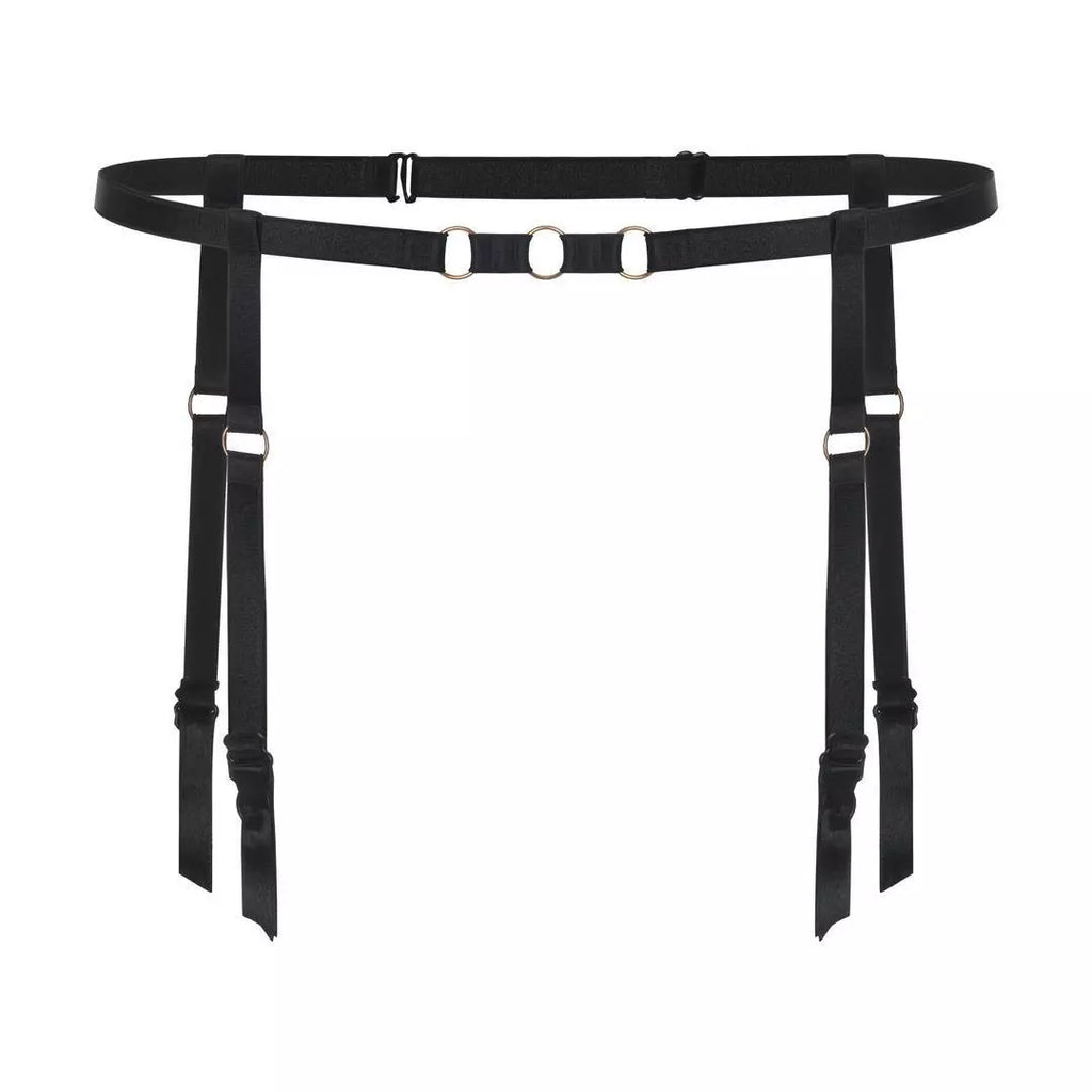 Pas do pończoch, czarny, nowoczesny, akcesoria odzieżowe, Pas Poppy