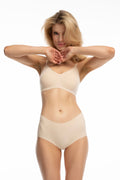Beżowe majtki bezszwowe, damskie, komfortowe