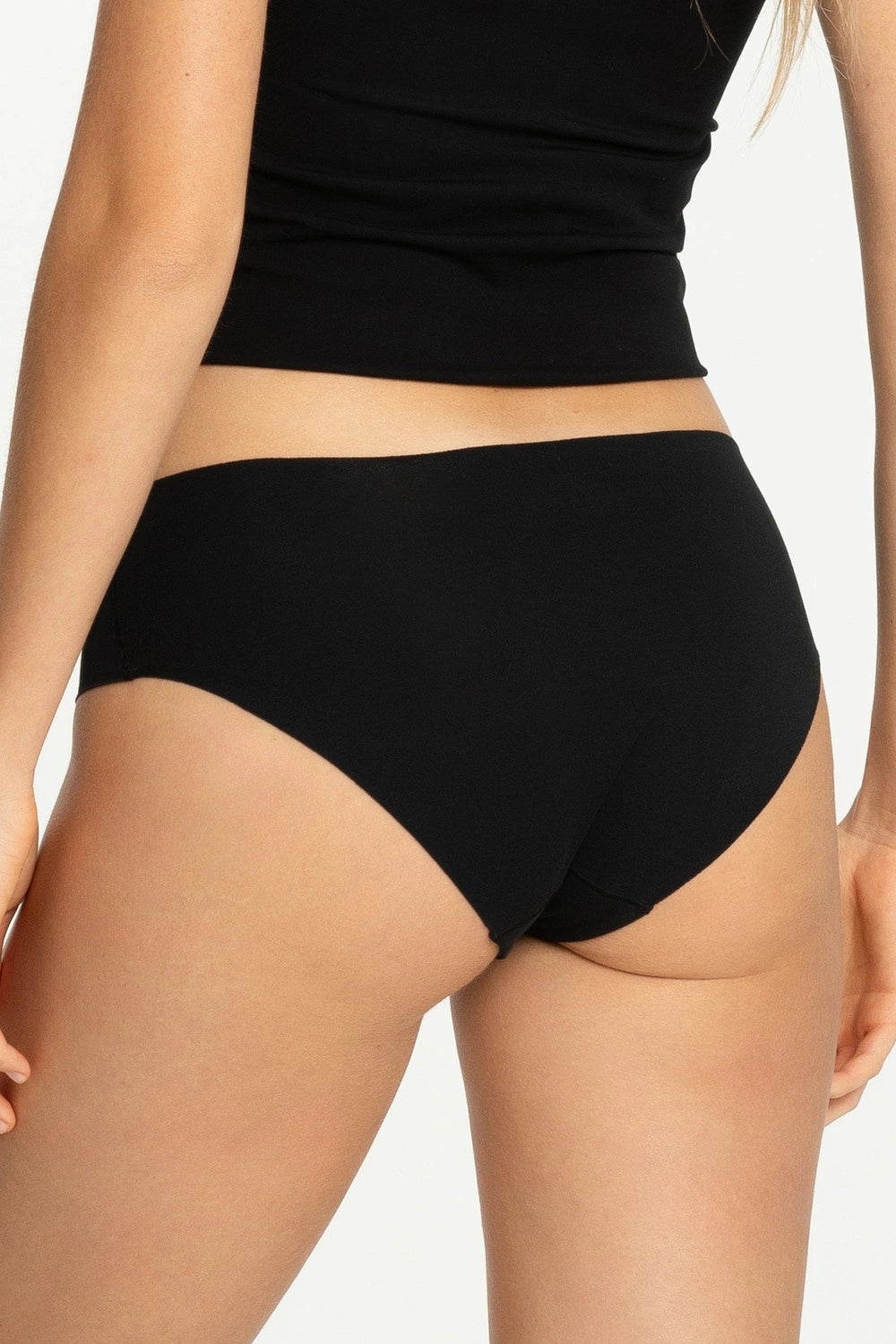 Julimex Cotton Mood Figi Klasyczne, czarne damskie majtki, komfortowe, bezszwowe