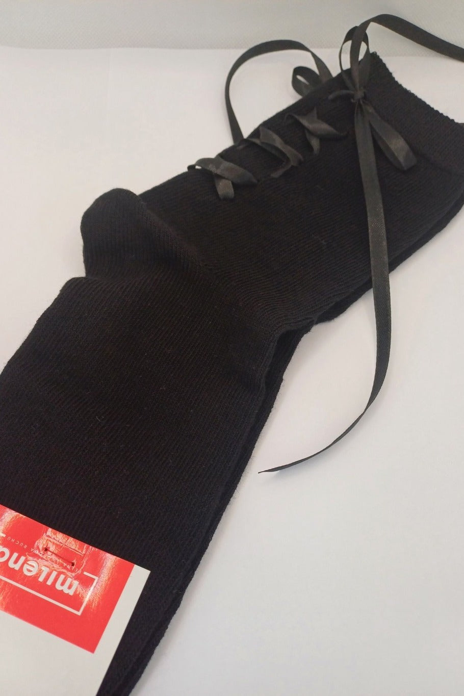 Czarne skarpetki sportowe, wysokie, na co dzień