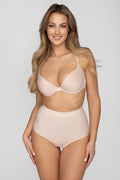 Majtki brazyliany bezszwowe, eleganckie, komfortowe, nude