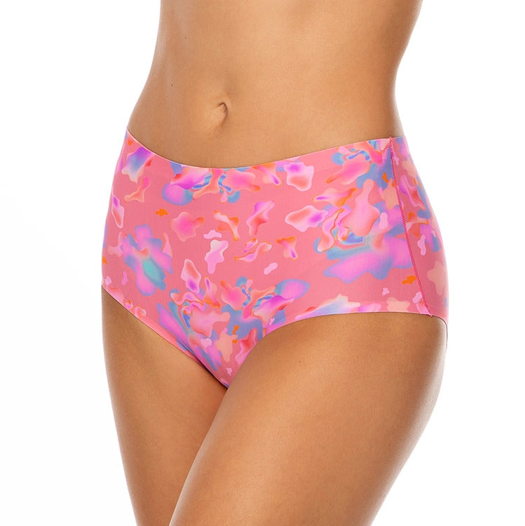 Figi bezszwowe Paloma Pink Bloom Maxi w kolorowe wzory