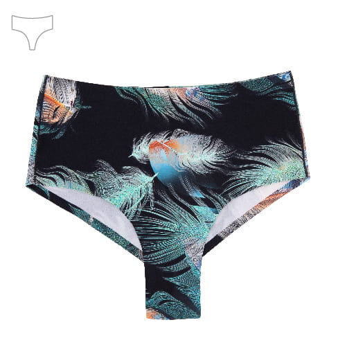 Figi bezszwowe Paloma Pink Feathers Brazyliany Maxi