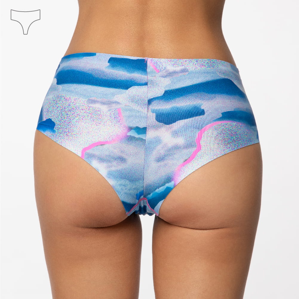 Brazyliany Neon Snow, modne figi damskie, wysokie stan, nowość