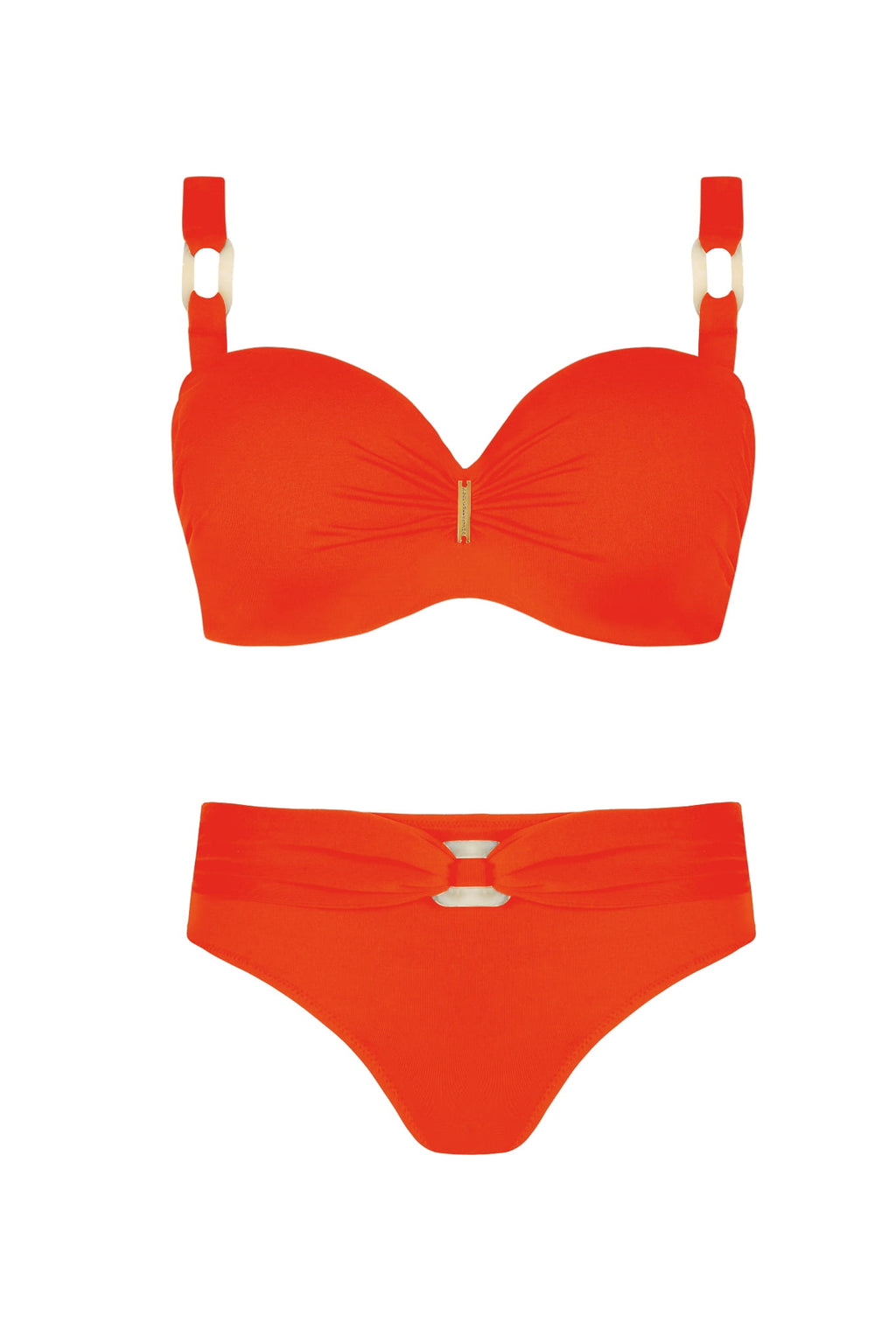 Bikini pomarańczowe Self S730V1 Kefalonia 1 Col 22D z ozdobnym zapięciem