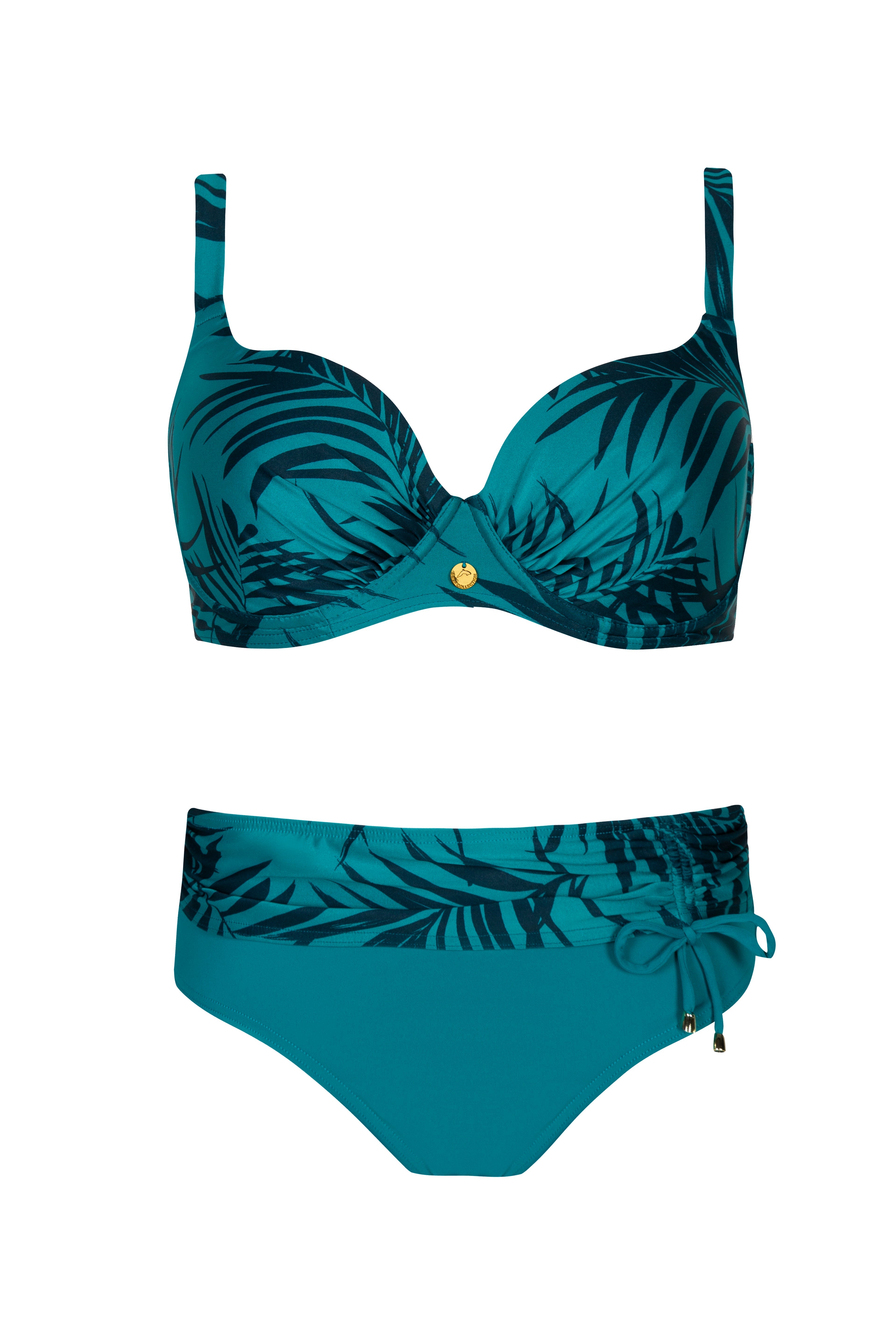 Self S940V2 Azure 2 Kostium Kąpielowy Dwuczęściowy, góra, z palmowym wzorem, biustonosz kąpielowy dwuczęściowy