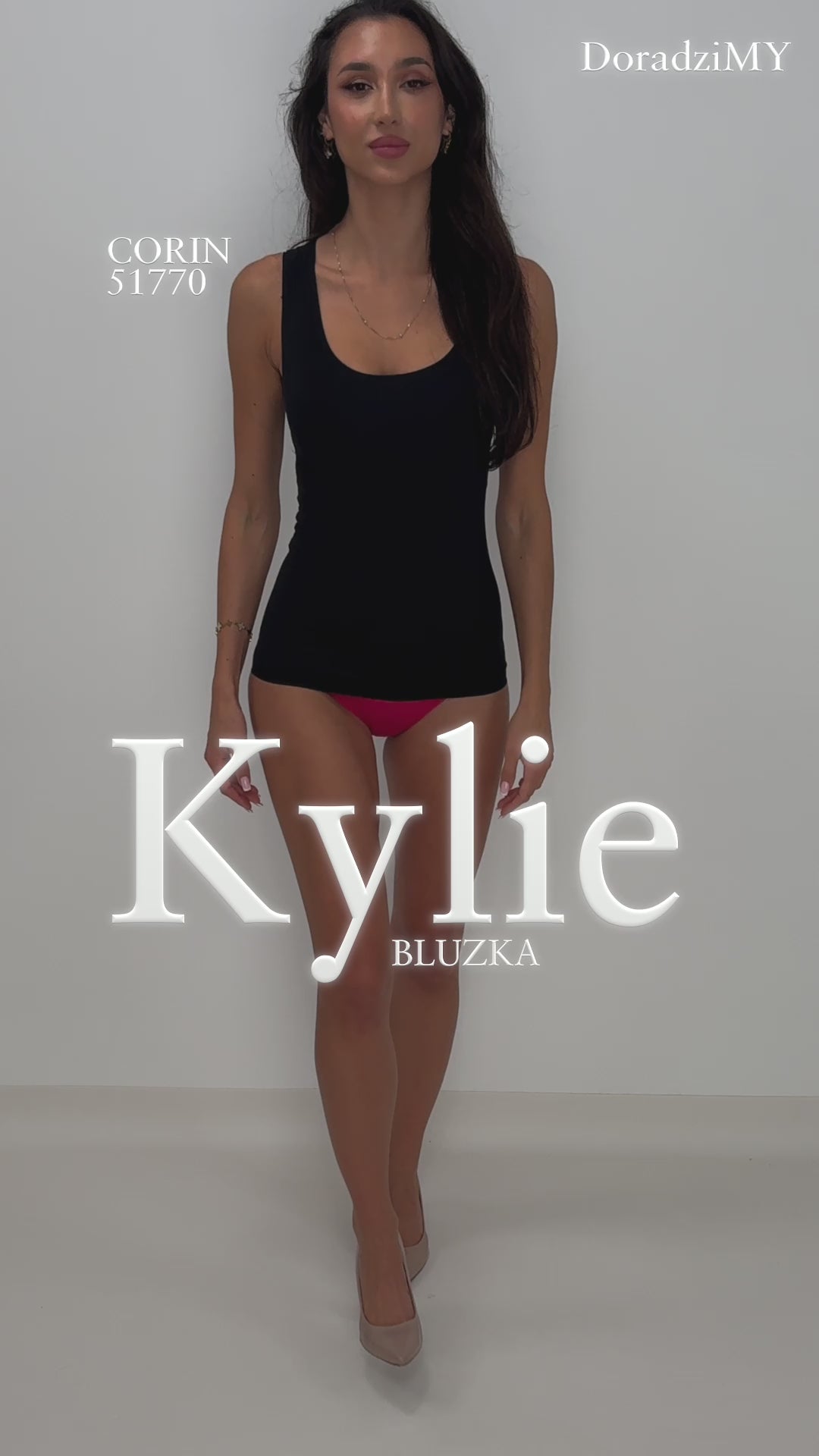 Bluzka korin 51770 Kylie beżowa, dopasowana, bezszwowa, damska bielizna, odzież do noszenia na co dzień
